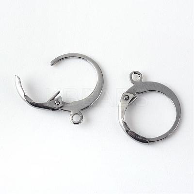 Tarnish Resistant 201 Stainless Steel Leverback Earring Findings STAS-R065-71-1