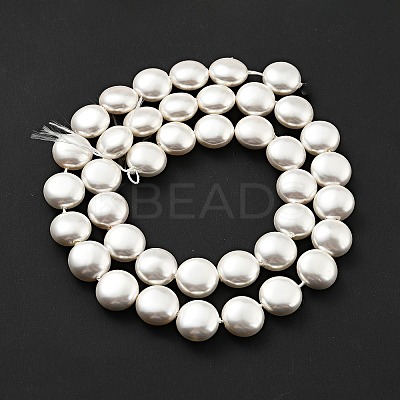 Electroplated Shell Pearl Beads Strands BSHE-G027-04-1
