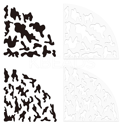 2Pcs 2 Style Acrylic Tie-Dye Template DIY-CP0008-78F-1