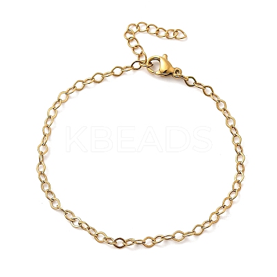 Ion Plating(IP) 304 Stainless Steel Link Chain Bracelets for Women Men BJEW-A050-02G-01-1