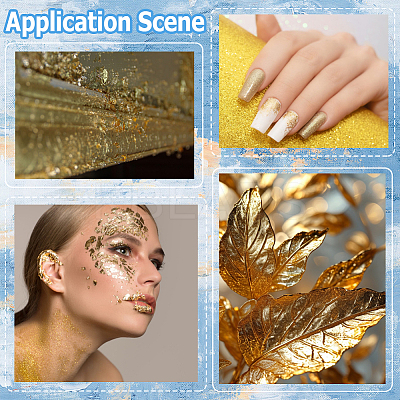 200Pcs 2 Styles Gold Foil Paper DIY-GF0011-19-1