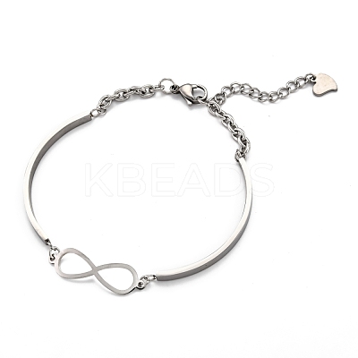 Tarnish Resistant 201 Stainless Steel Link Bracelets STAS-F025-11-1