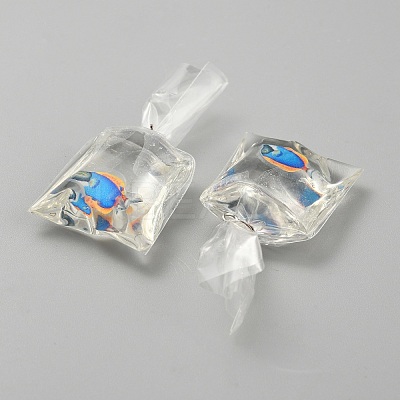 Transparent Resin Big Pendants RESI-TAC0024-01E-1