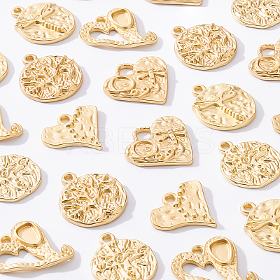 24Pcs 6 Style Alloy Pendants FIND-BC0001-97-1