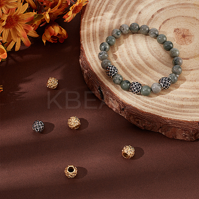 8Pcs 2 Colors 316 Surgical Stainless Steel European Beads FIND-UN0003-88-1