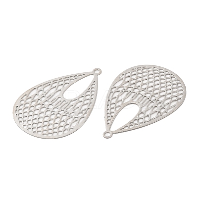 Long-Lasting Plated Brass Filigree Pendants KK-K336-33P-1