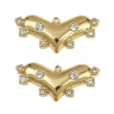 304 Stainless Steel Crystal Rhinestone Pendants STAS-L290-08G-1