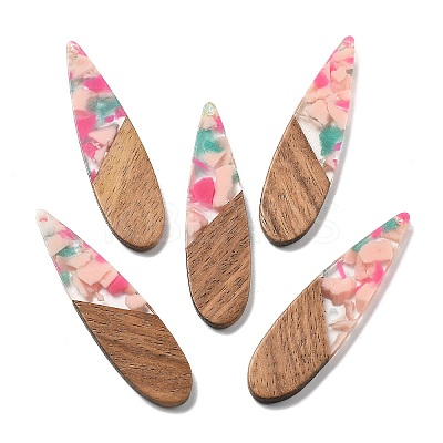 Resin and Walnut Pendants FIND-R051-14A-1