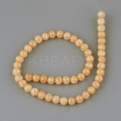Synthetic Crackle Quartz Beads Strands GLAA-S134-6mm-07-1