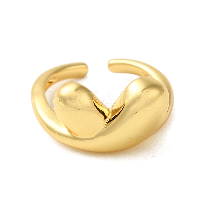 Brass Open Cuff Rings for Women RJEW-A048-24G-1