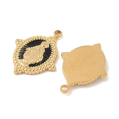 304 Stainless Steel Enamel Pendants STAS-U057-12G-02-1