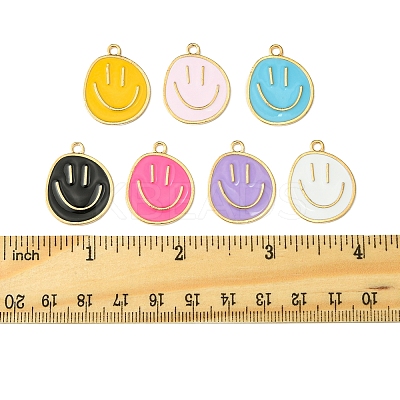 7 Colors Alloy Enamel Pendants ENAM-FS0002-05-1