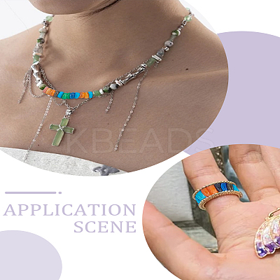 1 Strand Rainbow Color Natural Freshwater Shell Beads Strands SHEL-LP0001-03-1