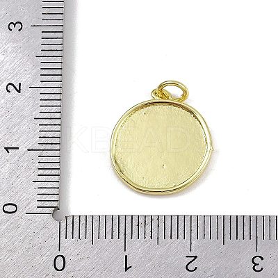 Brass Enamel Pendants KK-H072-14G-02-1