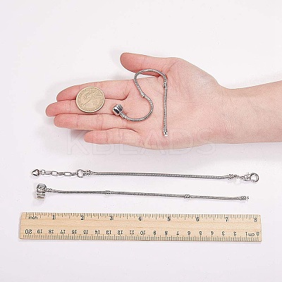 Brass European Style Bracelets Jewelry Making KK-SC0001-12P-1