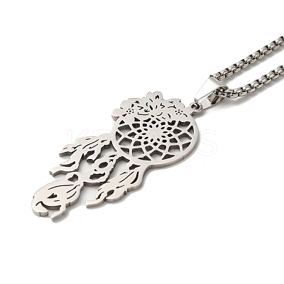 Non-Tarnish 201 Stainless Steel Pendant Necklaces LS-NJEW-H022-04P-1