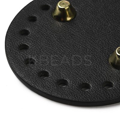PU Leather Oval Long Bottom for Knitting Bag DIY-K079-01C-1