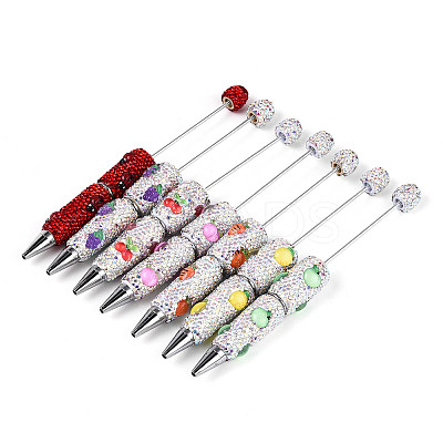 Resin & Polymer Clay Pave Rhinestone Ball-Point Pen AJEW-T013-04M-1