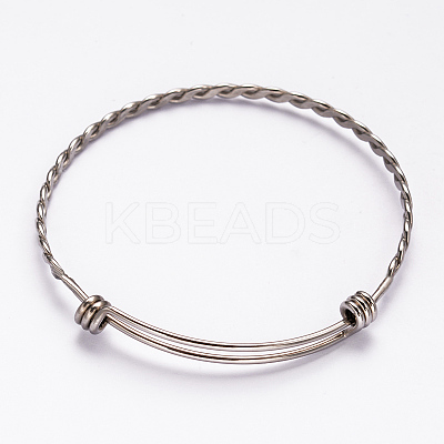 Tarnish Resistant 304 Stainless Steel Bangles BJEW-H468-P-1