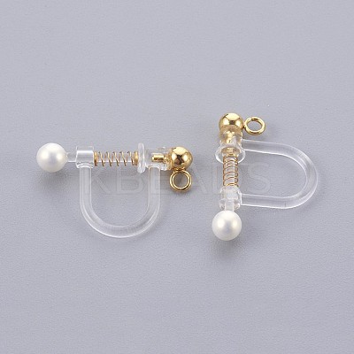 Plastic Clip-on Earring Findings STAS-P221-24G-1