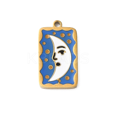 304 Stainless Steel Enamel Pendants STAS-F335-01A-1