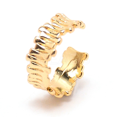 Textured Brass Cuff Earrings EJEW-TAC0010-002-1
