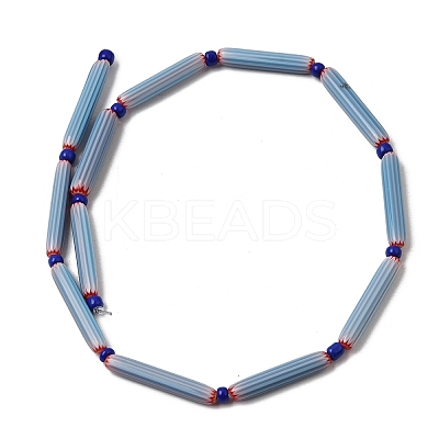 Handmade Lampwork Chevron Beads LAMP-Z019-01-04-1