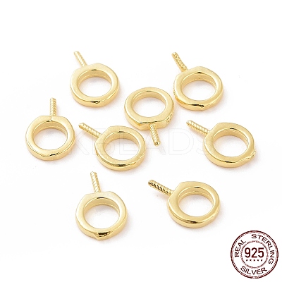 925 Sterling Silver Screw Eye Peg Bails STER-D035-42G-1