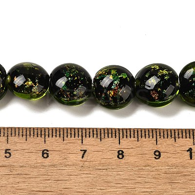Handmade Dichroic Foil Glass Beads Strands DICH-U001-11H-1