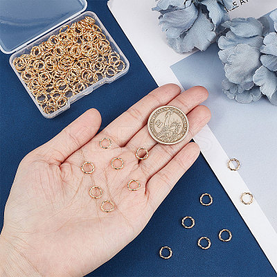 200Pcs Brass Open Jump Rings KK-BBC0004-41A-1
