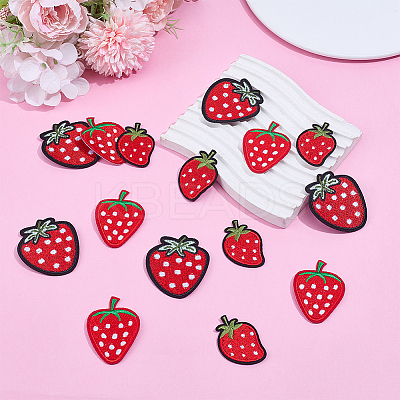 18Pcs 3 Styles Cloth Embroidery Cloth Iron on/Sew on Patches PATC-CP0001-09A-1