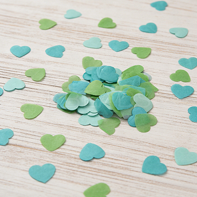 5 Bags Paper Heart Confetti AJEW-CP0011-74A-1