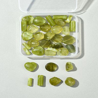 35Pcs 7 Styles Transparent Resin Beads RESI-FS0001-75-1