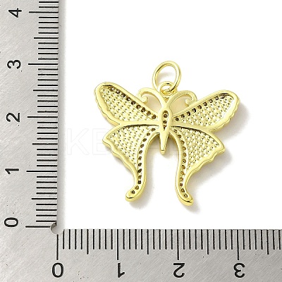 Brass Enamel Micro Pave Cubic Zirconia Pendants KK-Z042-09G-02-1