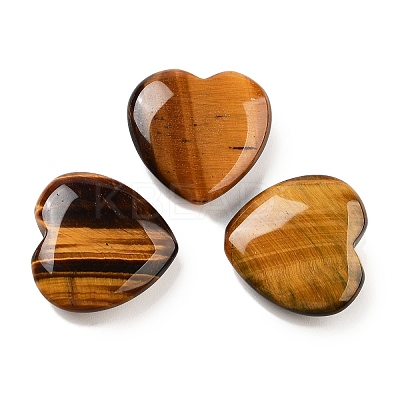 Heart Natural Tiger Eye Palm Stones G-C134-06A-13-1