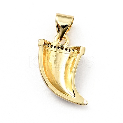 Brass Micro Pave Clear Cubic Zirconia Enamel Pendants KK-G416-39G-05-1
