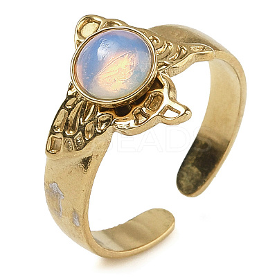 Opalite Finger Rings RJEW-U027-05G-10-1