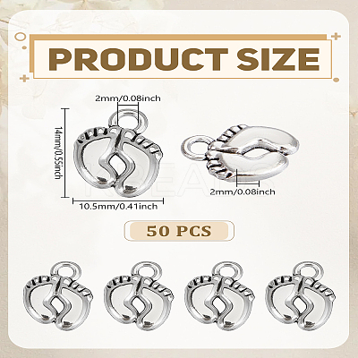 50Pcs Tibetan Style Zinc Alloy Charms FIND-LP0006-23-1