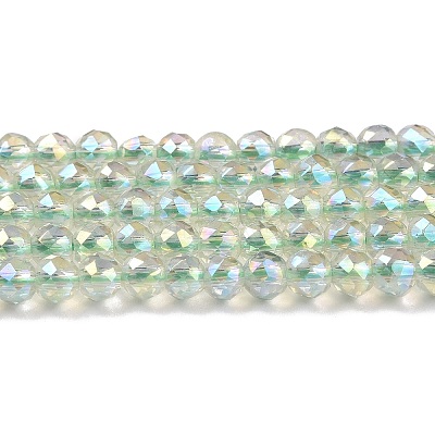 Electroplate Transparent Glass Beads Strands X1-GLAA-H021-01B-FR07-1