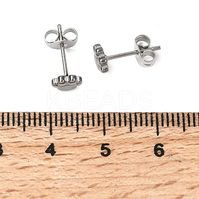 304 Stainless Steel Stud Earrings for Women LS-EJEW-G459-01A-P-1