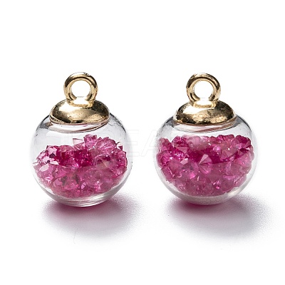 Transparent Glass Bottle Pendants LS-GLAA-L018-03-1