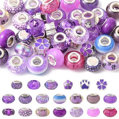40Pcs 20 Styles DIY Rondelle European Beads Findings Kit DIY-FS0009-85-1