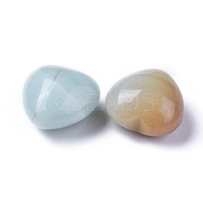 Natural Flower Amazonite Heart Love Stone G-F659-B03-1