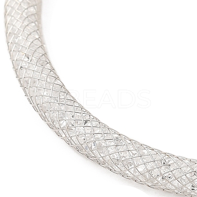 Brass Mesh Chain Bracelets for Women DIY-B066-02G-02-1