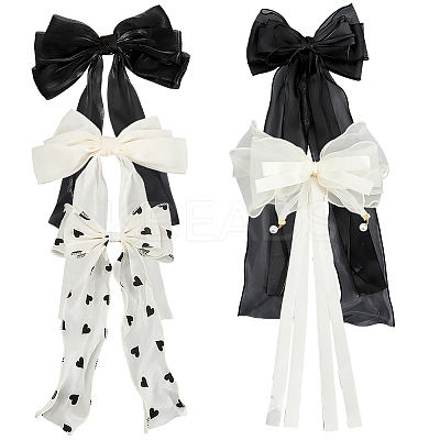 5Pcs 5 Colors Cloth Bowknot Hair Barrettes PHAR-SP0001-15-1