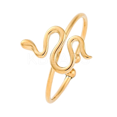 304 Stainless Steel Cuff Rings for Women RJEW-F175-01G-01-1