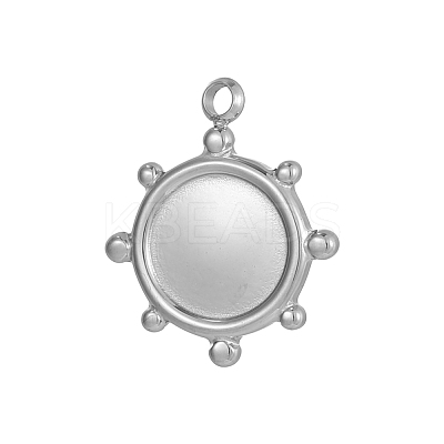 304 Stainless Steel Pendants Cabochon Setting STAS-OY009-60P-1