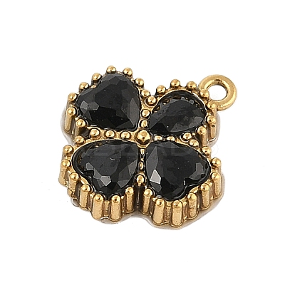 304 Stainless Steel Rhinestone Pendants STAS-E547-06D-G-1
