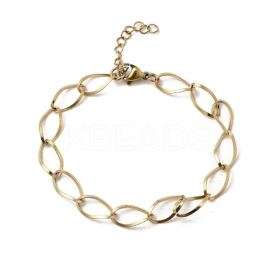 304 Stainless Steel Link Chain Bracelets for Women BJEW-A051-02G-1