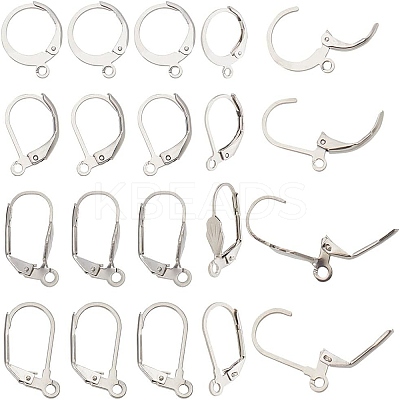 80Pcs 4 Styles 304 Stainless Steel Leverback Earring Findings STAS-AR0002-38-1
